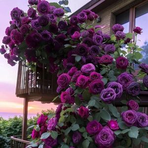 Роза Плетистая Плум Пэшн купить по цене от 610р. в интернет-магазине «Посадика» с доставкой почтой в в Острове и по всей России – [изображение №1].